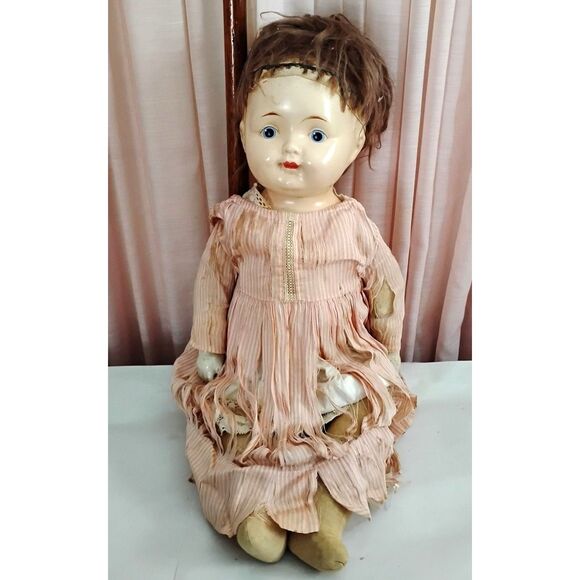 Antique 1915 Effanbee Baby Catherine Doll , 20 Inches, Composition and Cloth - Picture 2 of 7